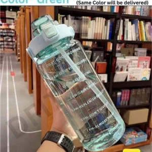 DFit 2 Liter Transparent Motivational leakproof BPA Free marker gym water bottle 2000 ml Plastic Bottle